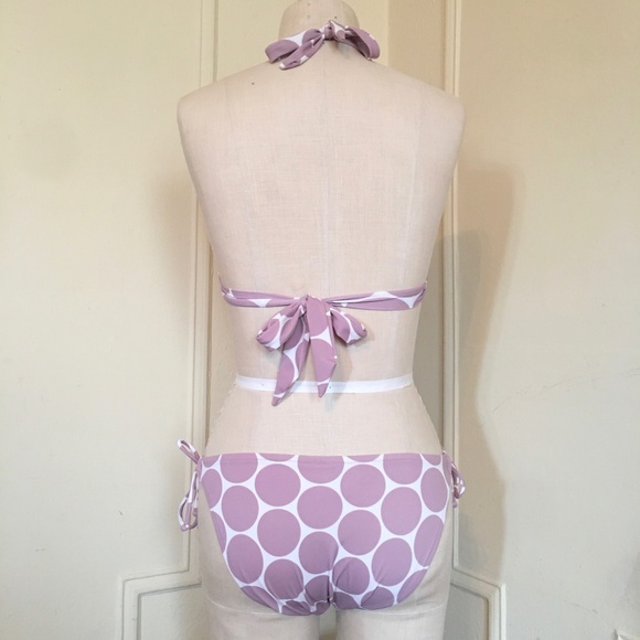 VS Smoky Lilac String Tie Bikini Swimsuit Bottoms - Picture 5 of 9